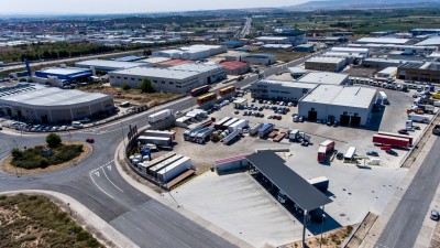View of a Bosch Secure Truck Parking area in Spain